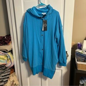 Marco Migliore oversized Long jacket Blue NWT